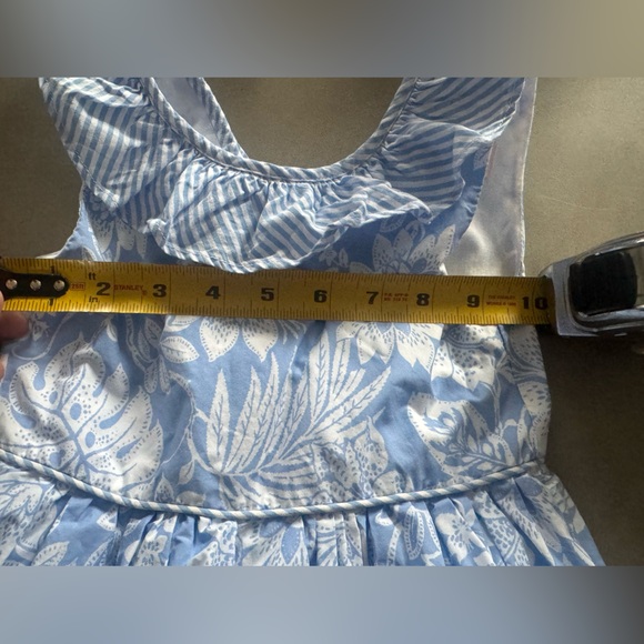 Savanna Girls Blue White Floral Stripe Bow Dress Sleeveless Size 3T (Estimated) - Picture 6 of 7